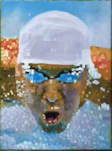 Phelps for Gold portrait painting